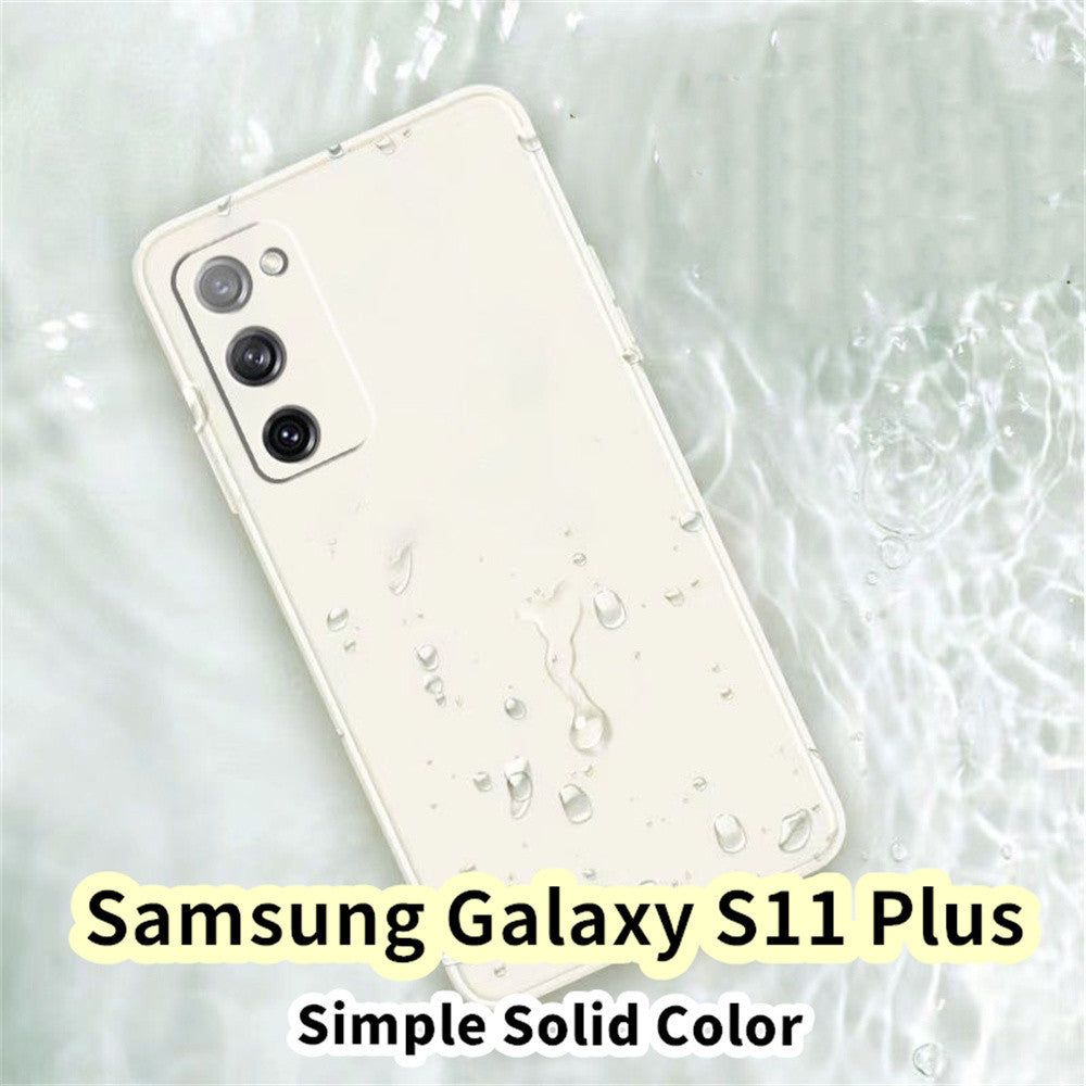 For Samsung Galaxy S11 Plus Cover Drop and wear resistant Silicone Full Case Classic Simple Solid Color Phone Case Cover
