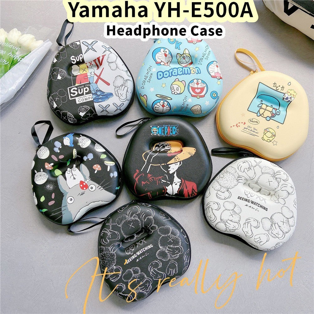 For Yamaha YH-E500A Headphone Case Cartoon Creative Patterns Headset Earpads Storage Bag Casing Box