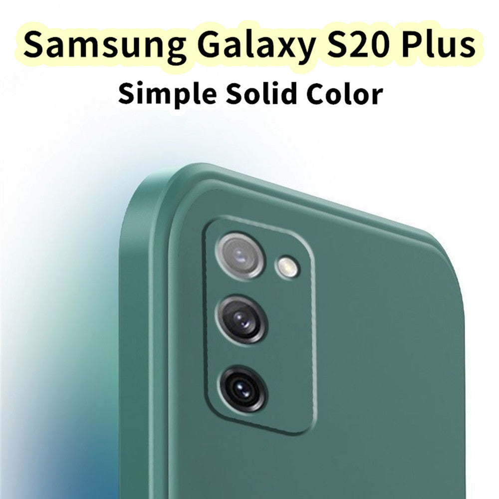 For Samsung Galaxy S20 Plus Cover Drop and wear resistant Silicone Full Case Classic Simple Solid Color Phone Case Cover