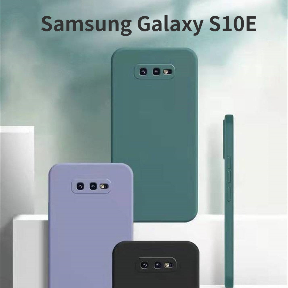 For Samsung Galaxy S10E Cover Drop and wear resistant Silicone Full Case Classic Simple Solid Color Phone Case Cover