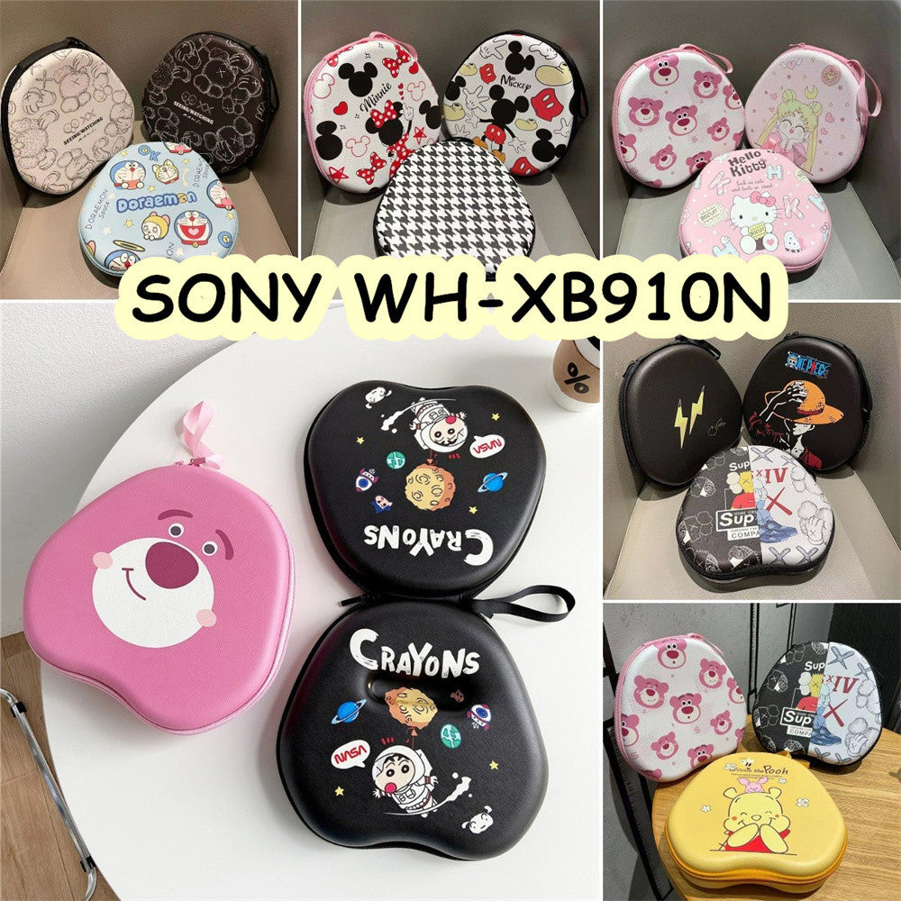 For SONY WH-XB910N Headphone Case Cartoon Creative Patterns Headset Earpads Storage Bag Casing Box