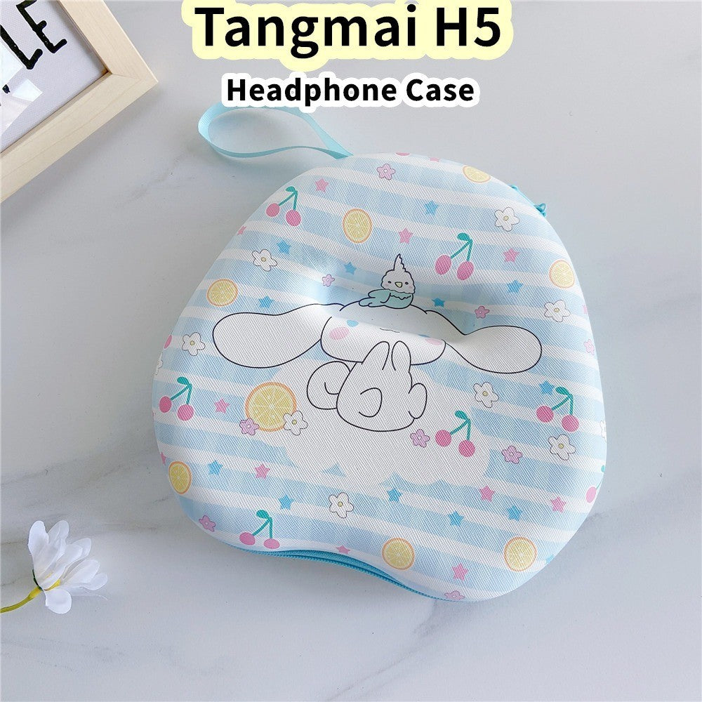 For Tangmai H5 Headphone Case Cartoon Creative Patterns Headset Earpads Storage Bag Casing Box
