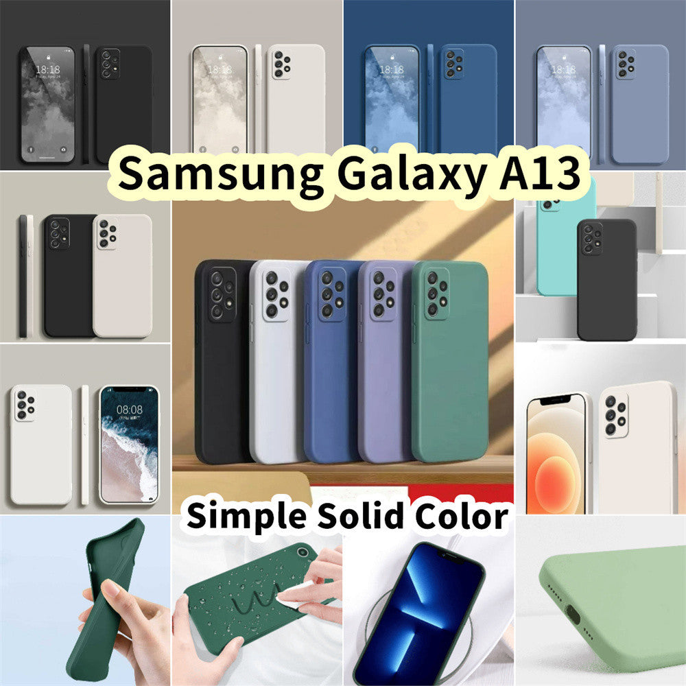 For Samsung Galaxy A13 Cover Drop and wear resistant Silicone Full Case Classic Simple Solid Color Phone Case Cover