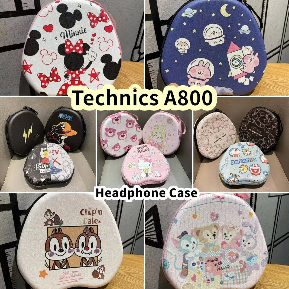 For Technics A800 Headphone Case Cartoon Creative Patterns Headset Earpads Storage Bag Casing Box