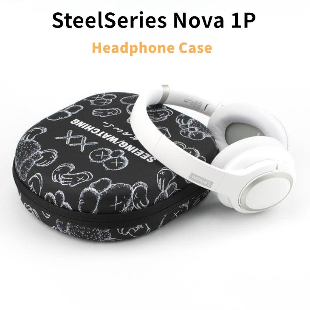 For SteelSeries Nova 1P Headphone Case Cartoon Creative Patterns Headset Earpads Storage Bag Casing Box