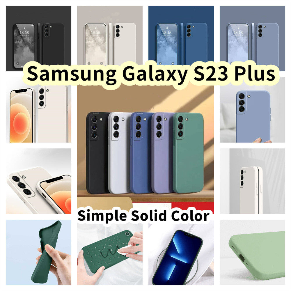 For Samsung Galaxy S23 Plus Cover Drop and wear resistant Silicone Full Case Classic Simple Solid Color Phone Case Cover