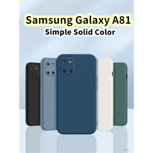 For Samsung Galaxy A81 Cover Drop and wear resistant Silicone Full Case Classic Simple Solid Color Phone Case Cover