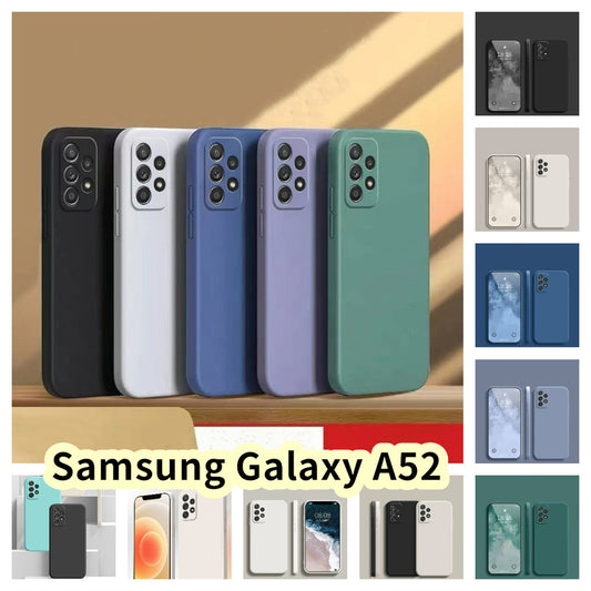 For Samsung Galaxy A52 Cover Drop and wear resistant Silicone Full Case Classic Simple Solid Color Phone Case Cover