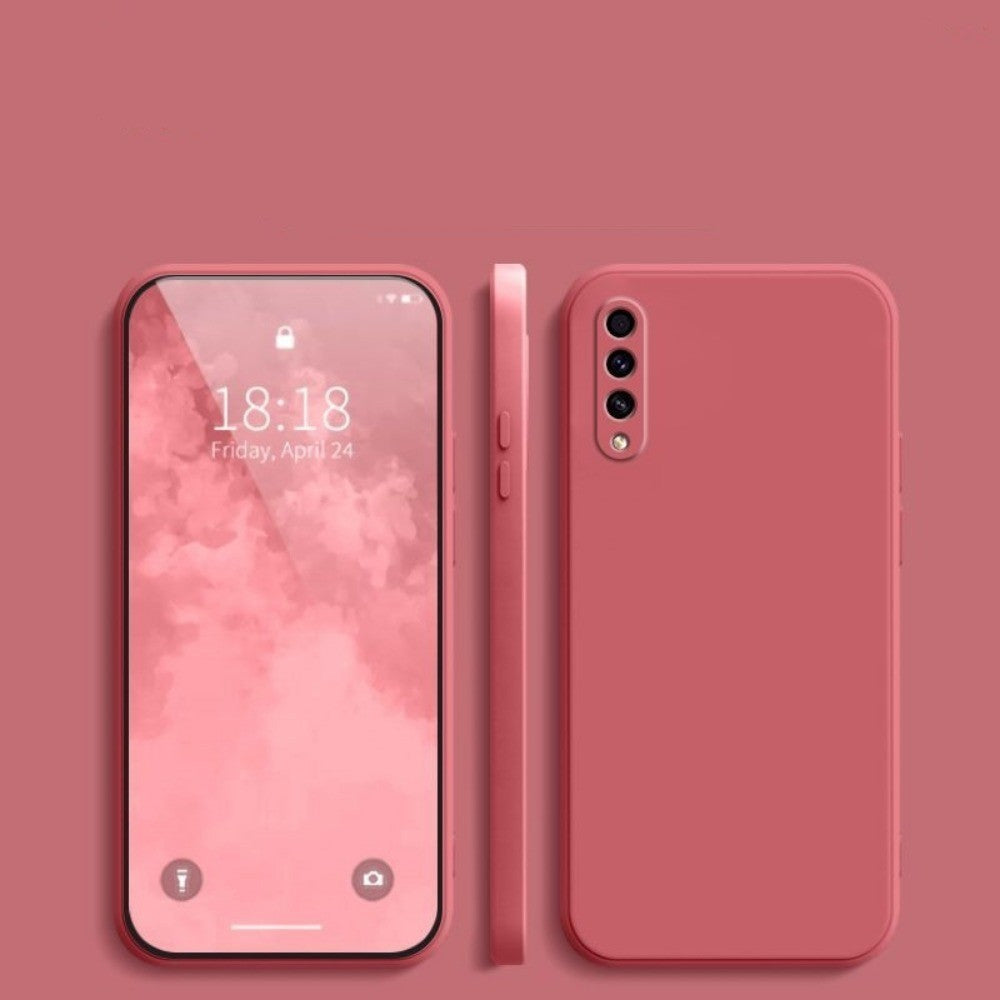 For Samsung Galaxy A50 Cover Drop and wear resistant Silicone Full Case Classic Simple Solid Color Phone Case Cover