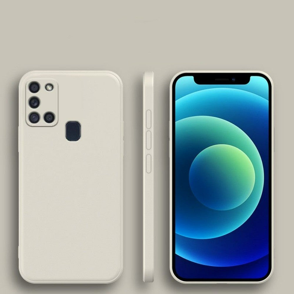For Samsung Galaxy A21S Cover Drop and wear resistant Silicone Full Case Classic Simple Solid Color Phone Case Cover