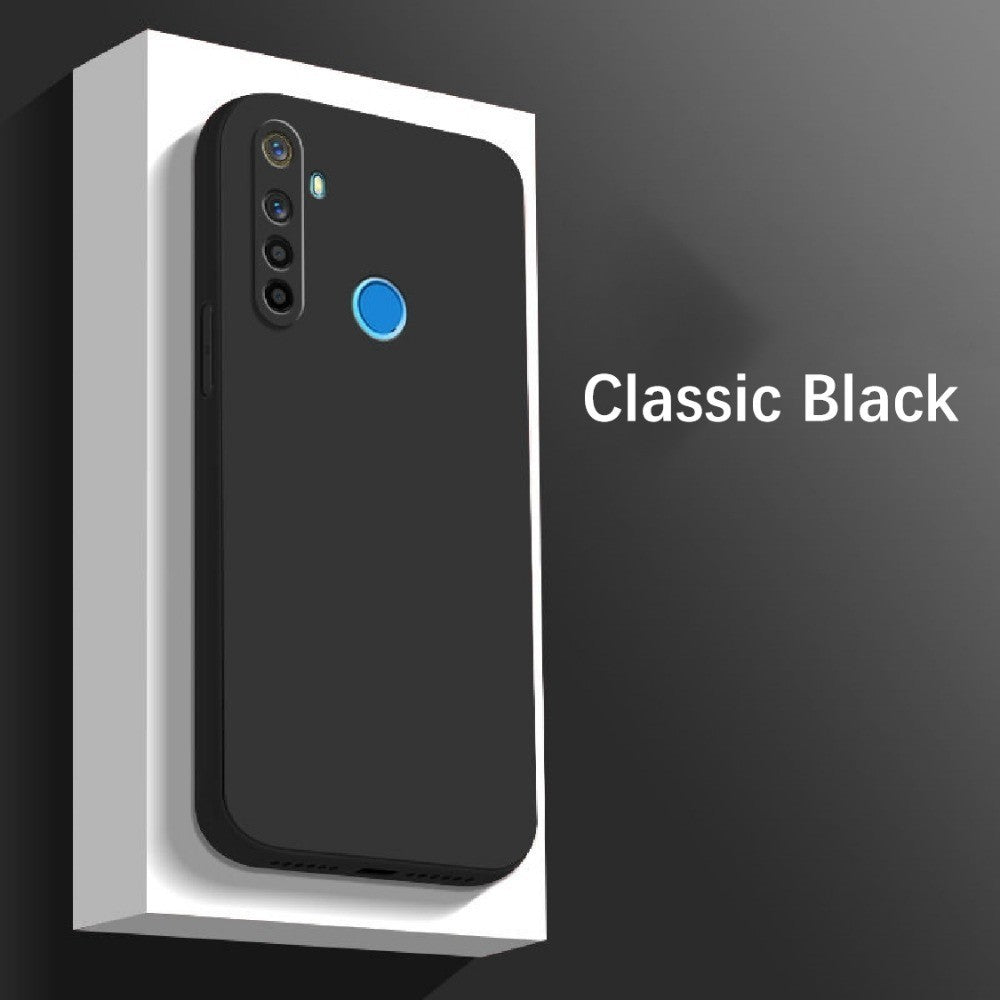 For Realme 5S Cover Drop and wear resistant Silicone Full Case Classic Simple Solid Color Phone Case Cover
