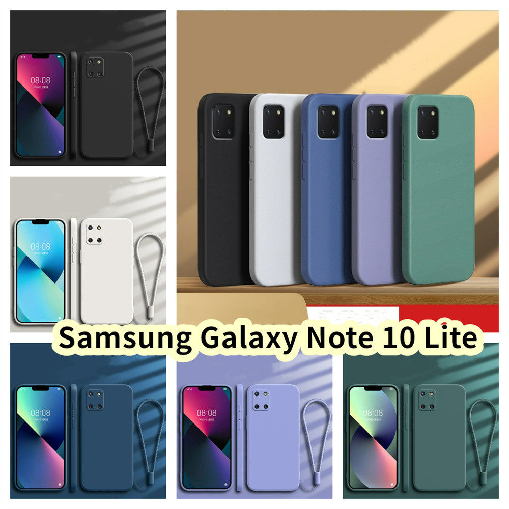 For Samsung Galaxy Note 10 Lite Cover Drop and wear resistant Silicone Full Case Classic Simple Solid Color Phone Case Cover