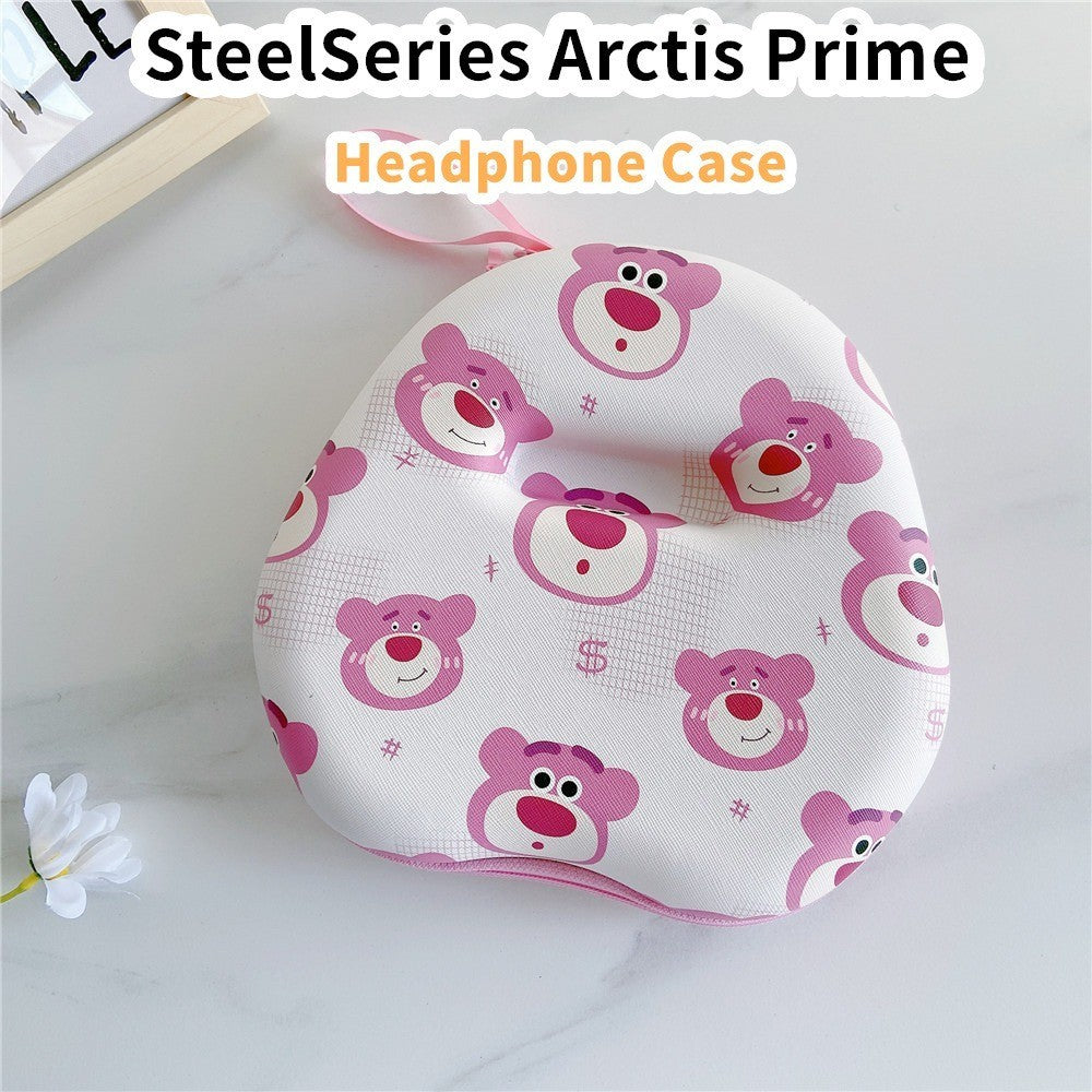 For SteelSeries Arctis Prime Headphone Case Cartoon Creative Patterns Headset Earpads Storage Bag Casing Box