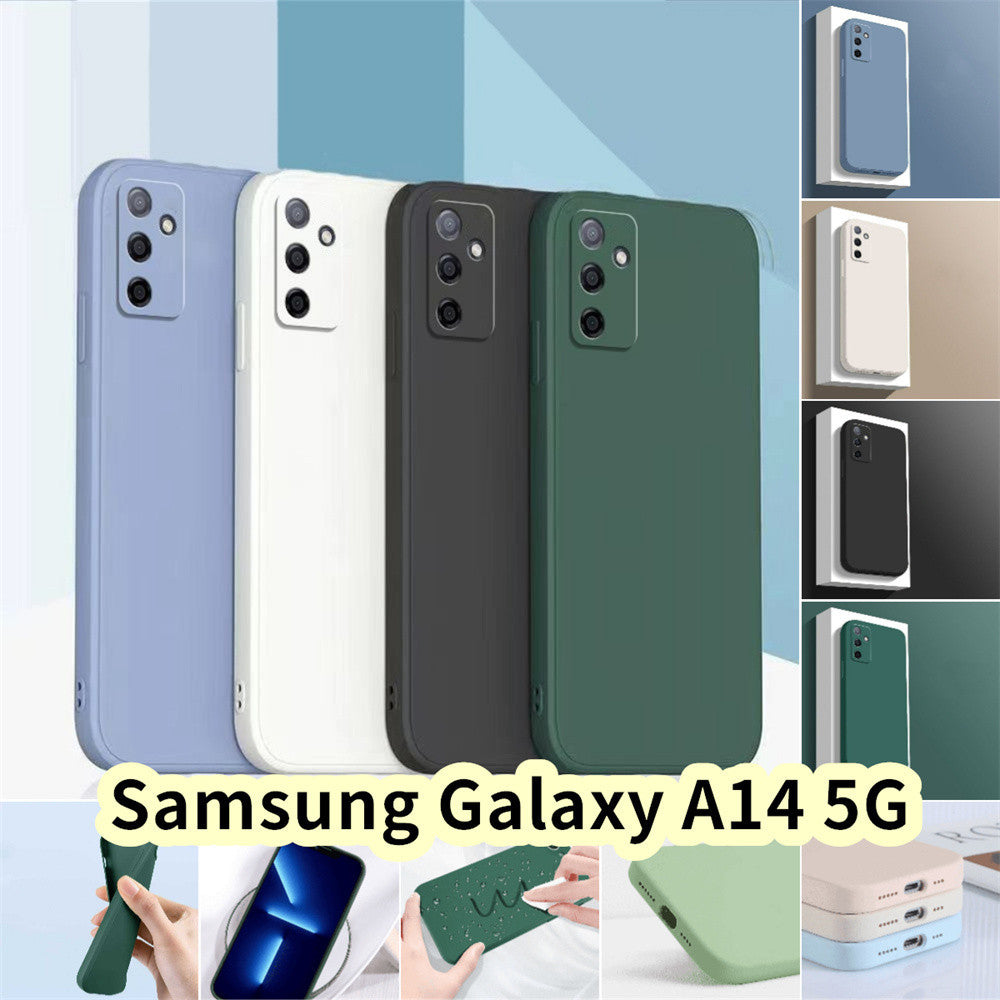For Samsung Galaxy A14 5G Cover Drop and wear resistant Silicone Full Case Classic Simple Solid Color Phone Case Cover