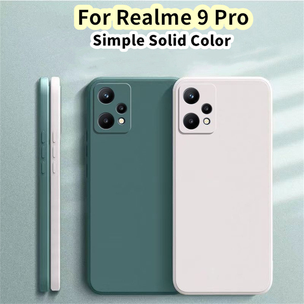For Realme 9 Pro Cover Drop and wear resistant Silicone Full Case Classic Simple Solid Color Phone Case Cover