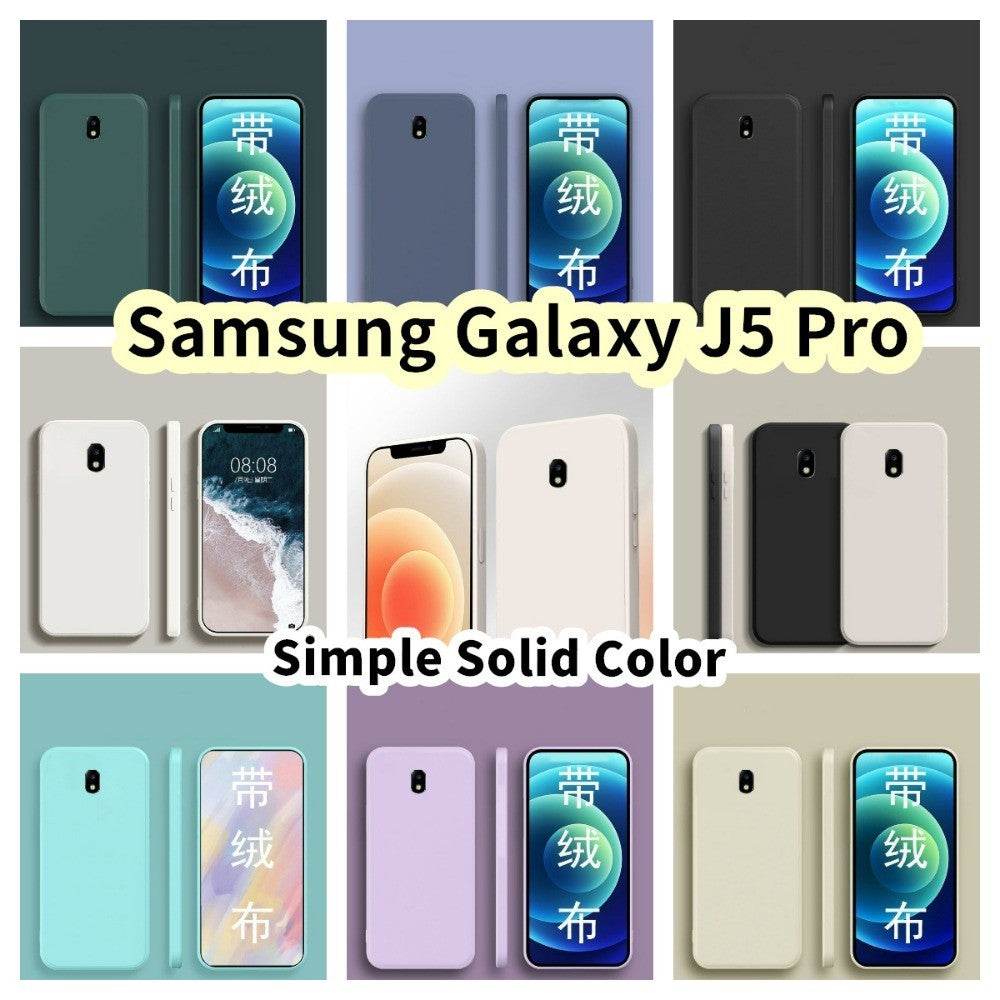 For Samsung Galaxy J5 Pro Cover Drop and wear resistant Silicone Full Case Classic Simple Solid Color Phone Case Cover