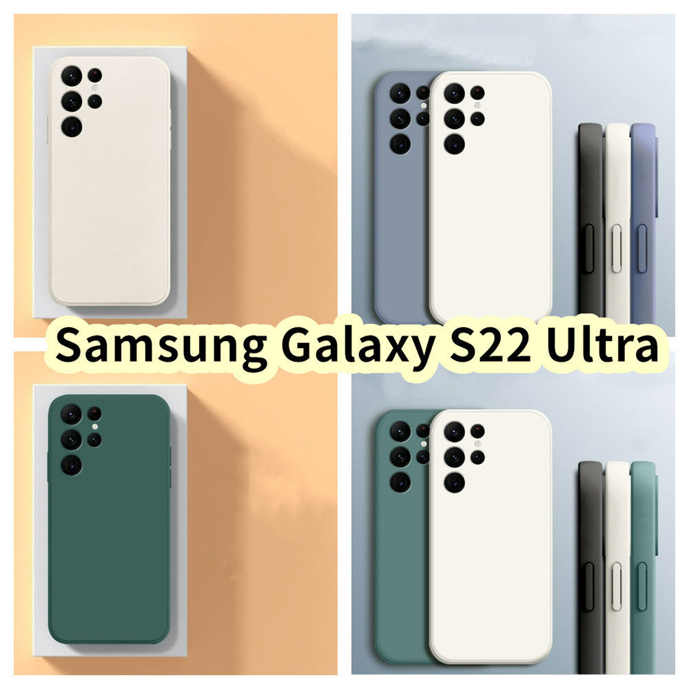 For Samsung Galaxy S22 Ultra Cover Drop and wear resistant Silicone Full Case Classic Simple Solid Color Phone Case Cover