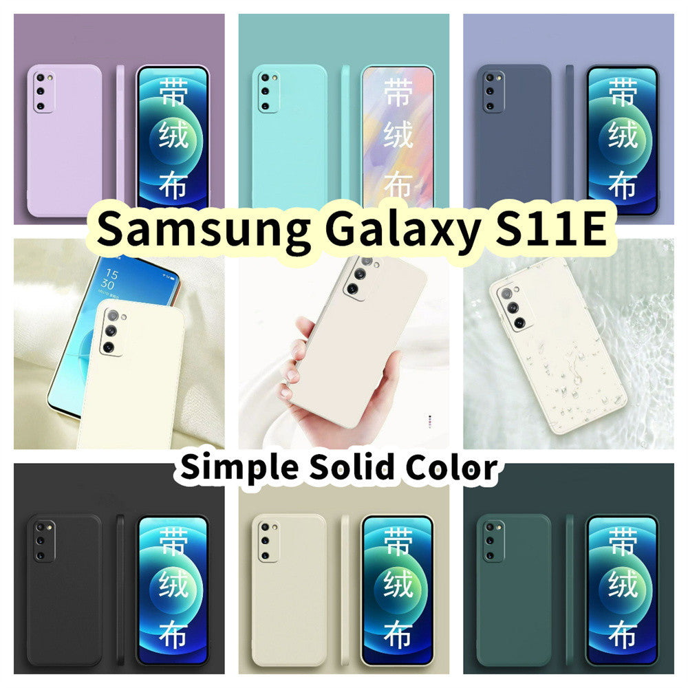 For Samsung Galaxy S11E Cover Drop and wear resistant Silicone Full Case Classic Simple Solid Color Phone Case Cover