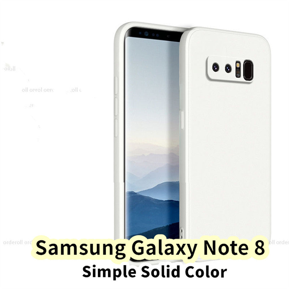 For Samsung Galaxy Note 8 Cover Drop and wear resistant Silicone Full Case Classic Simple Solid Color Phone Case Cover