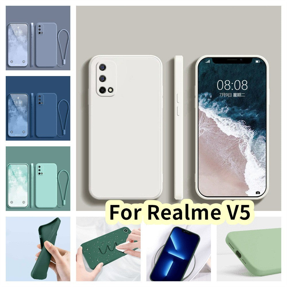 For Realme V5 Cover Drop and wear resistant Silicone Full Case Classic Simple Solid Color Phone Case Cover