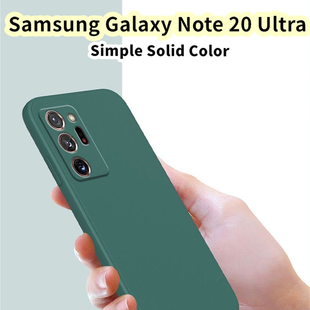 For Samsung Galaxy Note 20 Ultra Cover Drop and wear resistant Silicone Full Case Classic Simple Solid Color Phone Case Cover