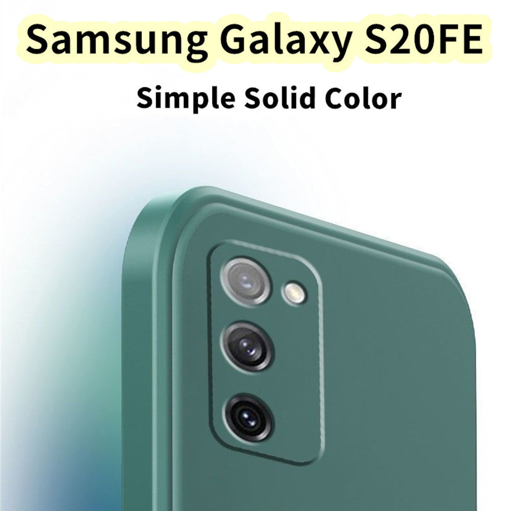 For Samsung Galaxy S20FE Cover Drop and wear resistant Silicone Full Case Classic Simple Solid Color Phone Case Cover