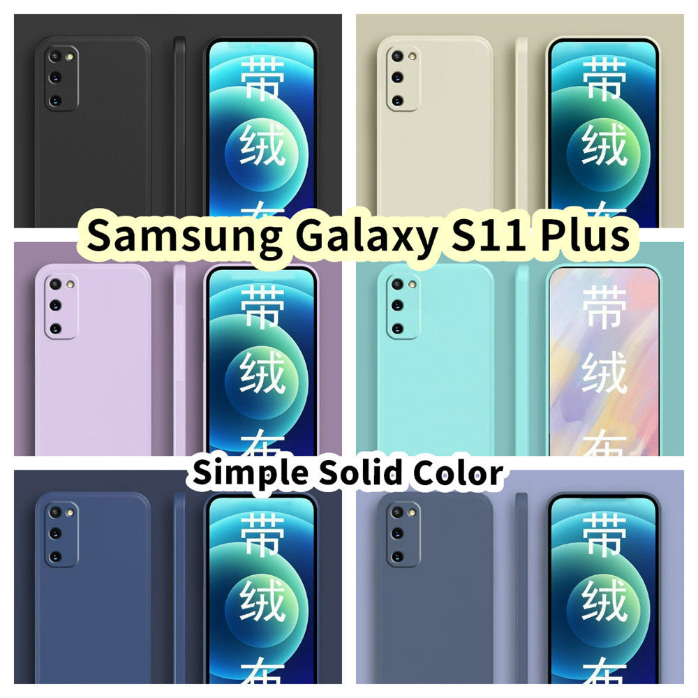For Samsung Galaxy S11 Plus Cover Drop and wear resistant Silicone Full Case Classic Simple Solid Color Phone Case Cover