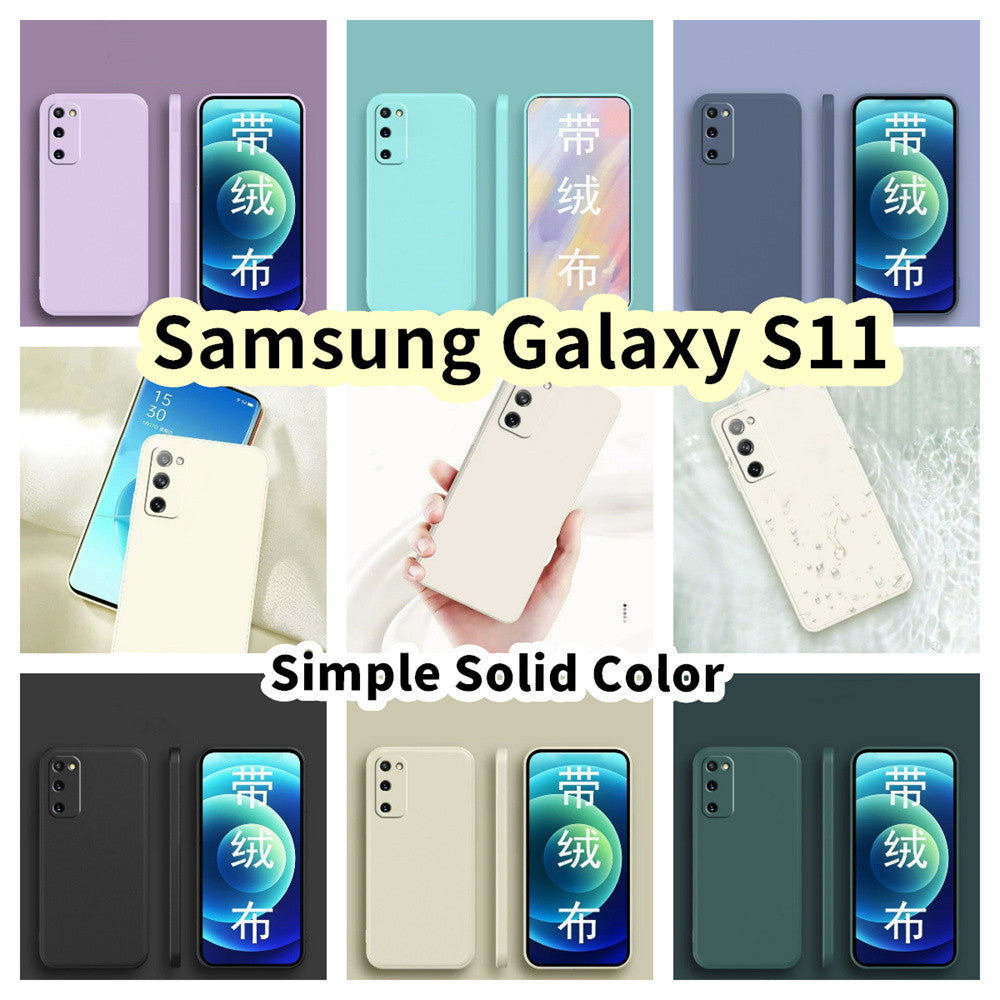 For Samsung Galaxy S11 Cover Drop and wear resistant Silicone Full Case Classic Simple Solid Color Phone Case Cover