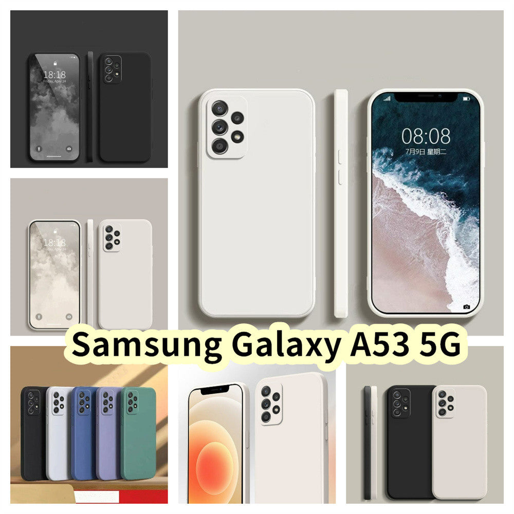 For Samsung Galaxy A53 5G Cover Drop and wear resistant Silicone Full Case Classic Simple Solid Color Phone Case Cover