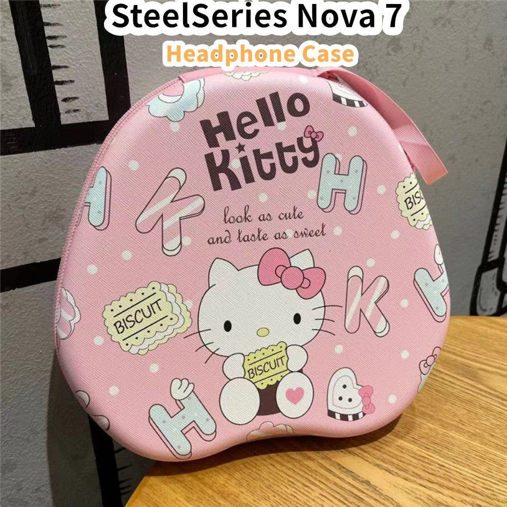 For SteelSeries Nova 7 Headphone Case Cartoon Creative Patterns Headset Earpads Storage Bag Casing Box