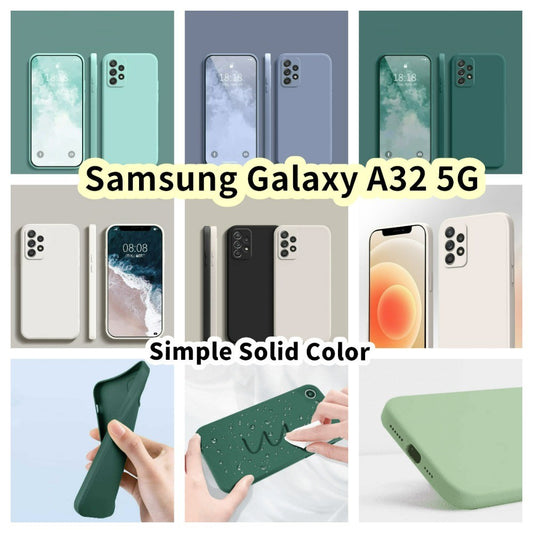 For Samsung Galaxy A32 5G Cover Drop and wear resistant Silicone Full Case Classic Simple Solid Color Phone Case Cover