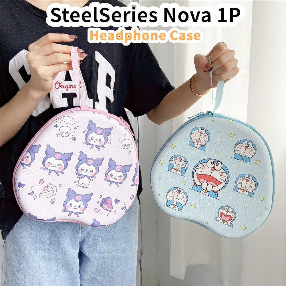 For SteelSeries Nova 1P Headphone Case Cartoon Creative Patterns Headset Earpads Storage Bag Casing Box