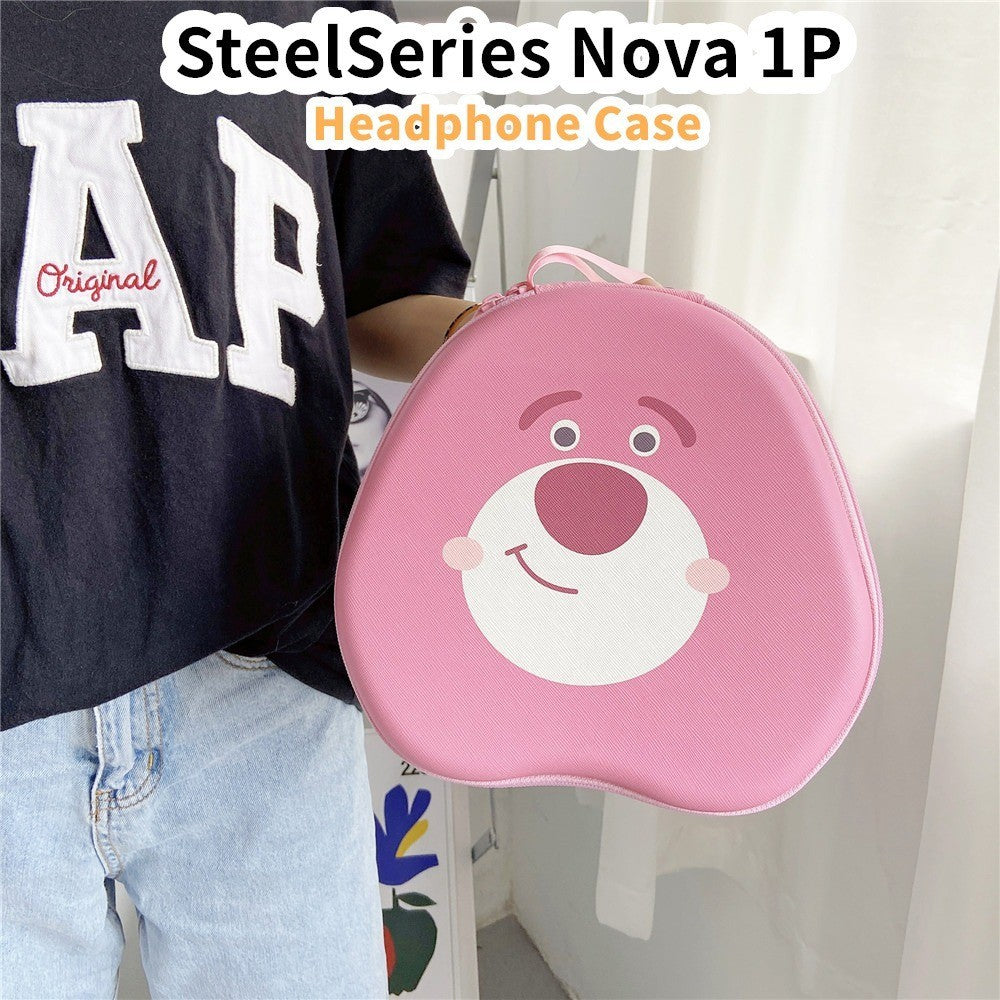 For SteelSeries Nova 1P Headphone Case Cartoon Creative Patterns Headset Earpads Storage Bag Casing Box