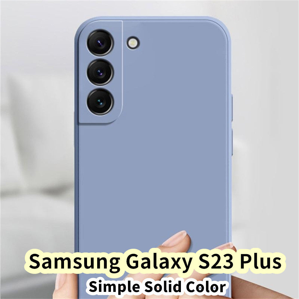 For Samsung Galaxy S23 Plus Cover Drop and wear resistant Silicone Full Case Classic Simple Solid Color Phone Case Cover