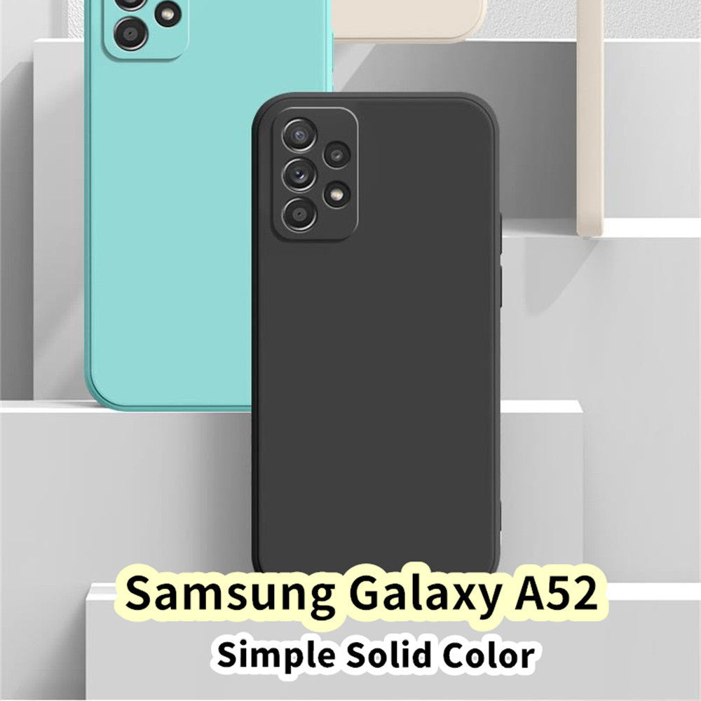 For Samsung Galaxy A52 Cover Drop and wear resistant Silicone Full Case Classic Simple Solid Color Phone Case Cover