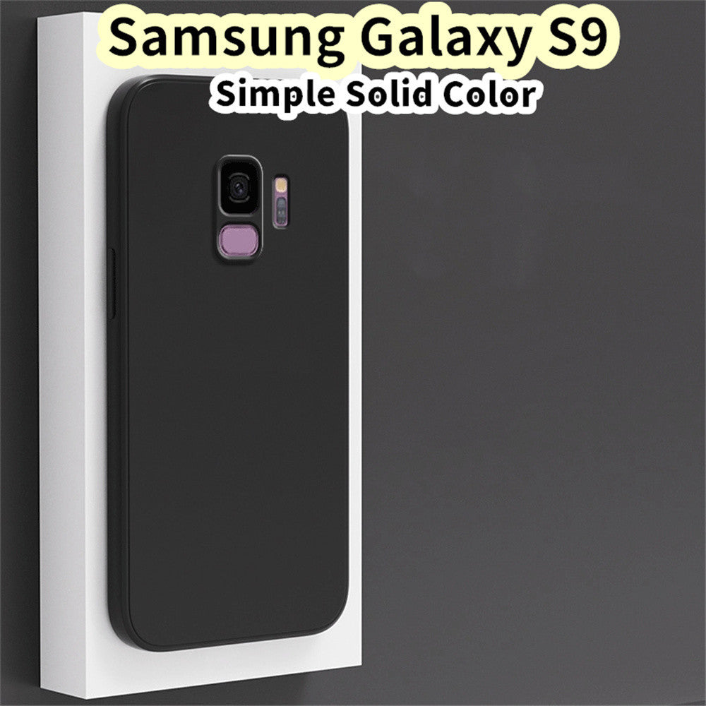 For Samsung Galaxy S9 Cover Drop and wear resistant Silicone Full Case Classic Simple Solid Color Phone Case Cover