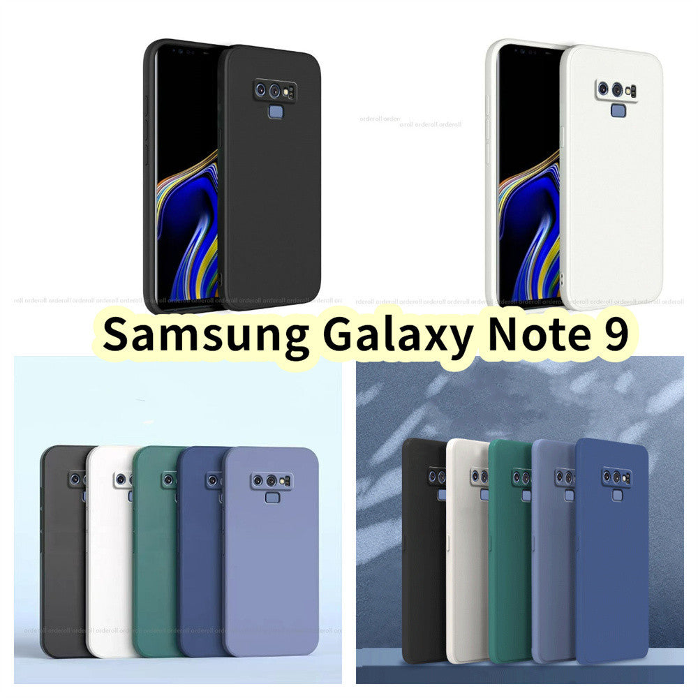 For Samsung Galaxy Note 9 Cover Drop and wear resistant Silicone Full Case Classic Simple Solid Color Phone Case Cover