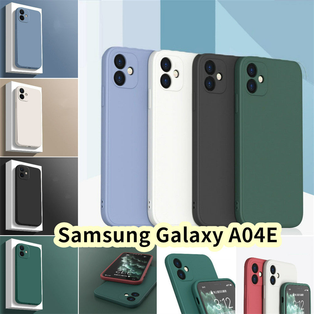 For Samsung Galaxy A04E Cover Drop and wear resistant Silicone Full Case Classic Simple Solid Color Phone Case Cover