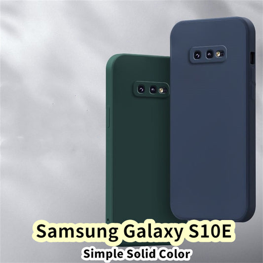 For Samsung Galaxy S10E Cover Drop and wear resistant Silicone Full Case Classic Simple Solid Color Phone Case Cover