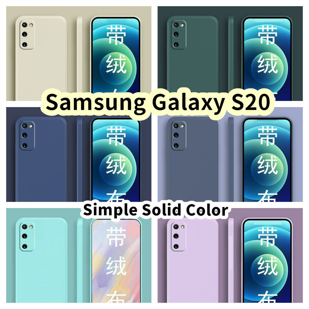 For Samsung Galaxy S20 Cover Drop and wear resistant Silicone Full Case Classic Simple Solid Color Phone Case Cover