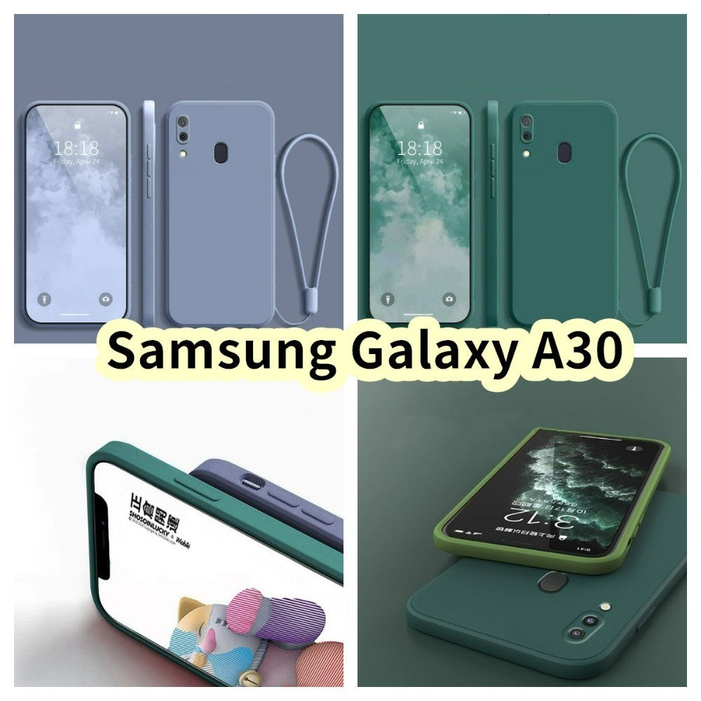 For Samsung Galaxy A30 Cover Drop and wear resistant Silicone Full Case Classic Simple Solid Color Phone Case Cover