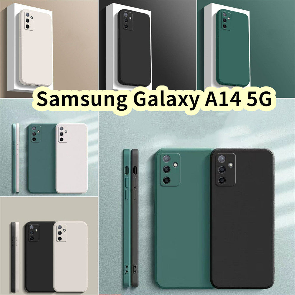 For Samsung Galaxy A14 5G Cover Drop and wear resistant Silicone Full Case Classic Simple Solid Color Phone Case Cover