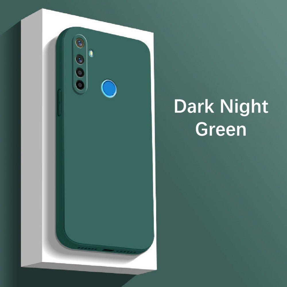 For Realme Q Cover Drop and wear resistant Silicone Full Case Classic Simple Solid Color Phone Case Cover