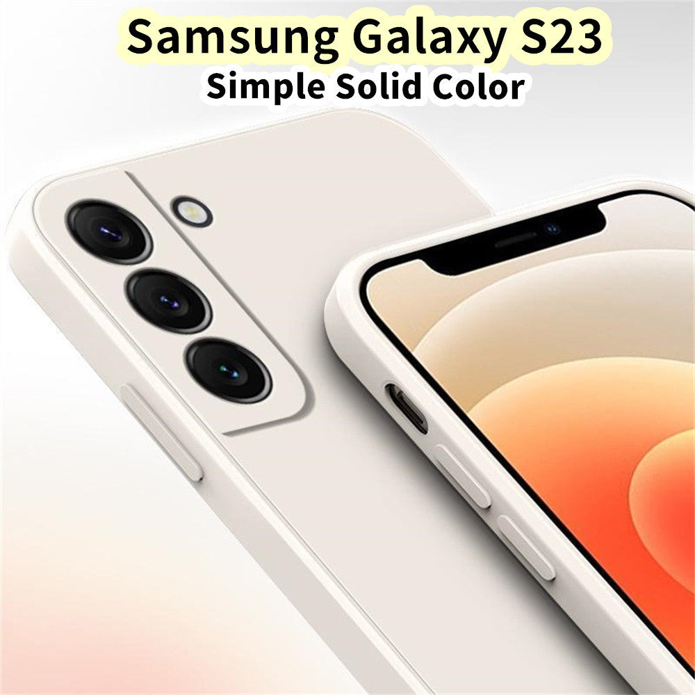 For Samsung Galaxy S23 Cover Drop and wear resistant Silicone Full Case Classic Simple Solid Color Phone Case Cover