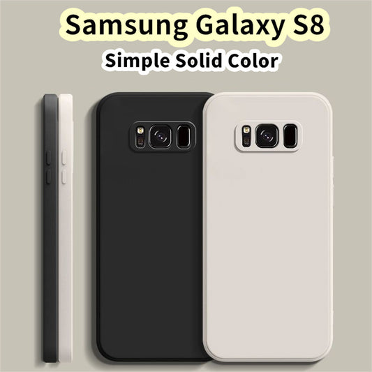 For Samsung Galaxy S8 Cover Drop and wear resistant Silicone Full Case Classic Simple Solid Color Phone Case Cover
