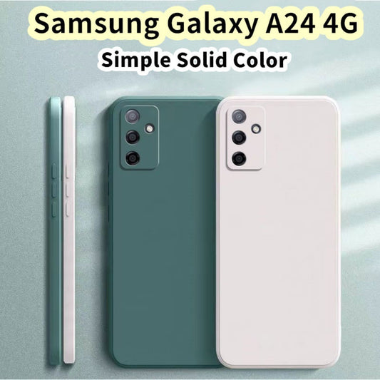 For Samsung Galaxy A24 4G Cover Drop and wear resistant Silicone Full Case Classic Simple Solid Color Phone Case Cover