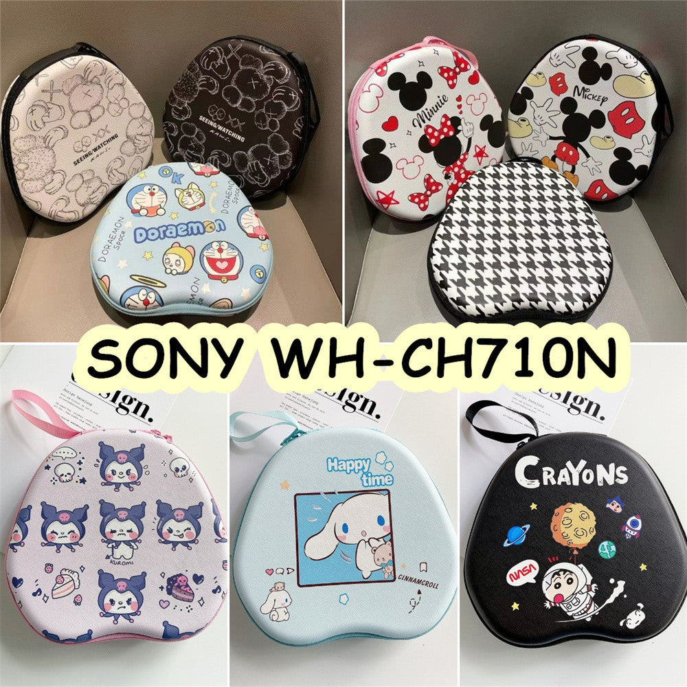 For SONY WH-CH710N Headphone Case Cartoon Creative Patterns Headset Earpads Storage Bag Casing Box