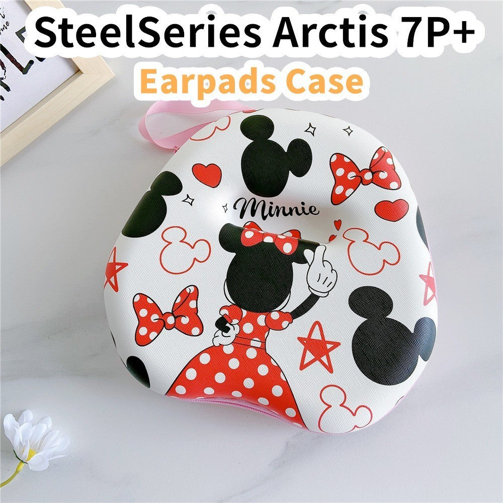 For SteelSeries Arctis 7P+ Headphone Case Cartoon Creative Patterns Headset Earpads Storage Bag Casing Box