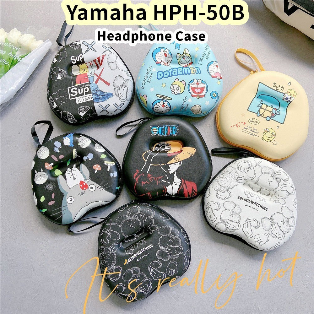 For Yamaha HPH-50B Headphone Case Cartoon Creative Patterns Headset Earpads Storage Bag Casing Box