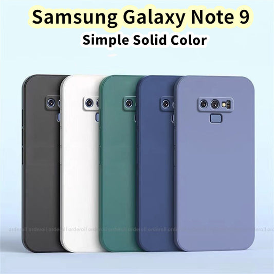 For Samsung Galaxy Note 9 Cover Drop and wear resistant Silicone Full Case Classic Simple Solid Color Phone Case Cover